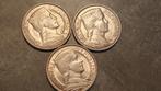 Latvia, 5 Lati 1929-1931(3 stuks) zilver XF munten, Ophalen of Verzenden, Overige landen, Setje, Zilver