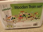 Speelgoedpakket met houten treinbaan., Ophalen, Zo goed als nieuw