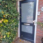 Voordeur hardhout met melkglas 2105/925, Doe-het-zelf en Verbouw, Deuren en Horren, Ophalen, Gebruikt, 80 tot 100 cm, Buitendeur