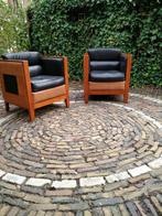 Bendic fauteuils art deco stijl, Huis en Inrichting, Fauteuils, Ophalen, Minder dan 75 cm, Hout, Zo goed als nieuw