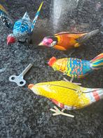 Vintage Blikken Speelgoed Vogels met Sleutel, Antiek en Kunst, Ophalen of Verzenden