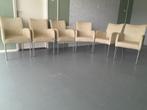 6 stoelen, eetkamer kantoor kantine keet terras B. Plantagie, Huis en Inrichting, Stoelen, Gebruikt, Wit, DesignerStyle B. Plantagie