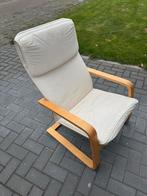 Ikea Pello Stoel - Wit/Hout, Huis en Inrichting, Ophalen, Gebruikt, Wit, Eén