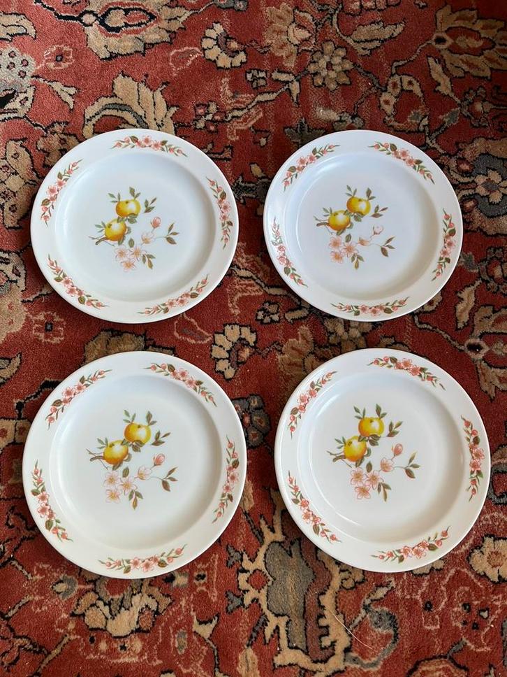 Set van 4 bordjes Arcopal Fruits de France, Antiek en Kunst, Antiek | Servies los, Ophalen