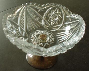 Bonbonnière/bonbonschaaltje kristal - 24% loodgehalte glas beschikbaar voor biedingen