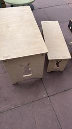 Schattig bankje voor kleintjes, Minder dan 50 cm, Zo goed als nieuw, Tafelblad, Rechthoekig