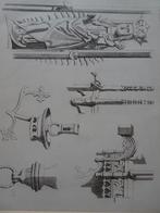 prent middeleeuwse kandelaars en mariabeeld frans buffa 1860, Verzenden