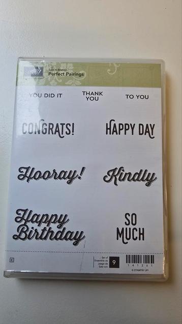 Stampin up stempelset perfect pairings  beschikbaar voor biedingen