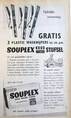 3 vintage advertenties reclames Souplex stijfsel 1960, Ophalen of Verzenden, Gebruikt, Overige typen