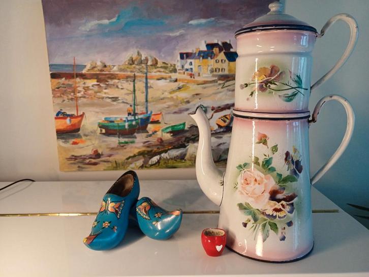 Japy Koffiepot - Rosekleurig & Compleet, Antiek en Kunst, Antiek | Emaille, Ophalen of Verzenden