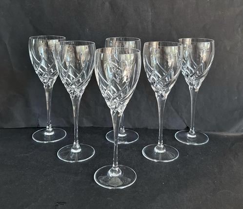 Wedgwood England 6 kristallen wijnglazen.Type Toscane., Verzamelen, Glas en Borrelglaasjes, Nieuw, Overige typen, Ophalen of Verzenden
