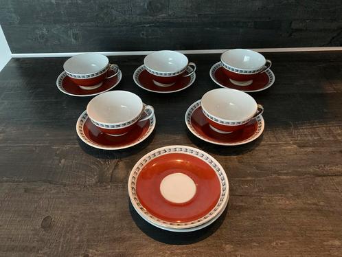 5 Kop en schotels | Victoria China Czechoslovakia, Antiek en Kunst, Antiek | Servies los, Ophalen of Verzenden