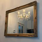 Spiegel in goudkleurige houten lijst 56,5 x 46 cm, Minder dan 50 cm, Ophalen of Verzenden, Zo goed als nieuw, Minder dan 100 cm