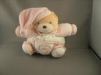 Kaloo beer bruin/crème met roze pakje puntmuts rammel 20 cm, Kinderen en Baby's, Speelgoed | Knuffels en Pluche, Ophalen of Verzenden
