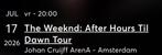 2 Platinum tickets 17 juli The Weeknd, Tickets en Kaartjes