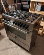 Bertazzoni 6-pits fornuis met oven - 90x60 cm, 60 cm of meer, Grill, Ophalen of Verzenden, Zo goed als nieuw