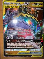 Pokémon - Naganadel & Guzzlord GX, Mew V, Raikou GX, reshira, Ophalen of Verzenden, Zo goed als nieuw, Losse kaart, Foil
