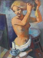 ==Martin Arnold 1906-1967==vrouwelijk naakt voor spiegel ==, Antiek en Kunst, Kunst | Schilderijen | Klassiek, Ophalen of Verzenden
