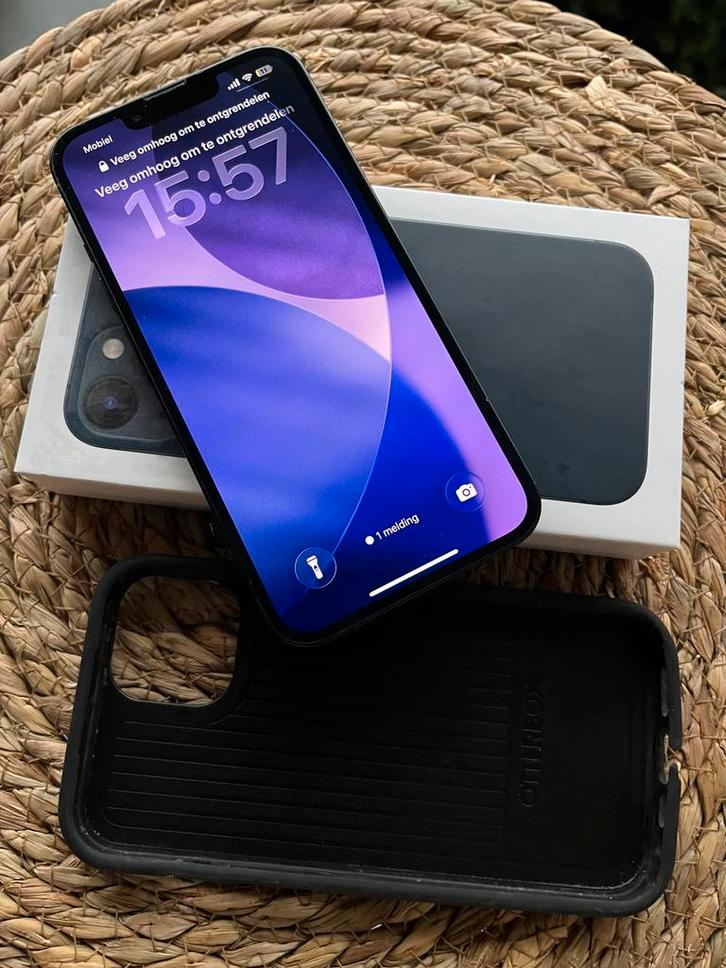 iPhone 13 128GB Midnight (Blauw) - 90% Batterij, Telecommunicatie, Mobiele telefoons | Apple iPhone, Gebruikt, 128 GB, Zonder abonnement