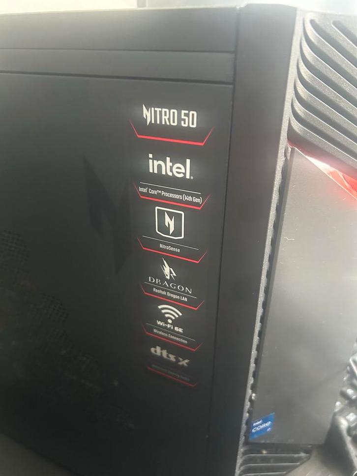 Acer Nitro N50 RTX 4060 Gaming PC, Computers en Software, Desktop Pc's, Gebruikt, 4 Ghz of meer, SSD, 16 GB, Met videokaart, Gaming