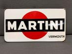 Heel mooi emaille bord Martini reclamebord Langcat 23x43cm, Antiek en Kunst, Antiek | Emaille, Ophalen of Verzenden