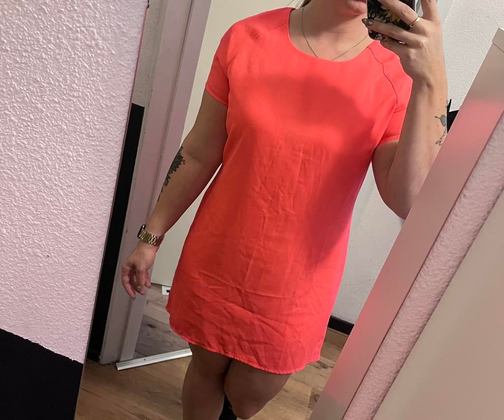 HEMA roze shirt jurk, Ophalen of Verzenden, Zo goed als nieuw, Roze, Boven de knie