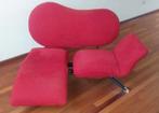 Rood Design Bankje met verstelbare zitting in 2 delen, Ophalen, Gebruikt, Design, 75 tot 100 cm