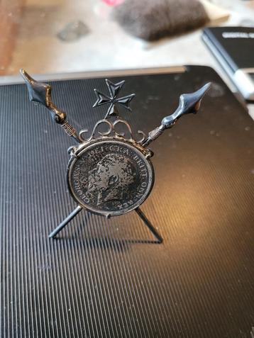 1/2 crown 1916 british zilver  malta standaard beschikbaar voor biedingen