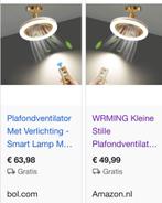 Plafondventilator klein met verlichting en afstandsbediening, Ophalen, Zo goed als nieuw, Kunststof