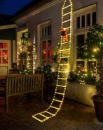 Kerstman Op Reusachtige Ladder. Led-verlicht Aanbieding 50%, Diversen, Kerst, Ophalen of Verzenden, Nieuw