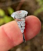 18k gouden ring met VS1 diamanten 4.72ct!! met certificaat!, Nieuw, Ophalen of Verzenden, 17 tot 18, Met edelsteen