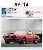 Ay14 autokaart pontiac firebird f400 ( 1970 - 1974 ), Ophalen of Verzenden, Zo goed als nieuw, Auto's