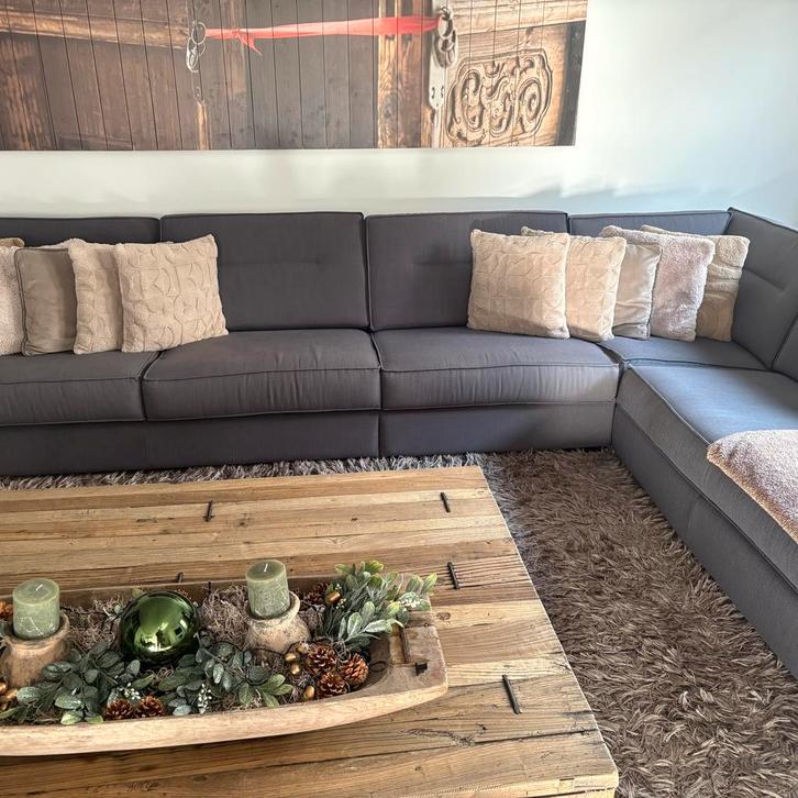 Lounge Hoekbank - Comfortabel en Stijlvol, Huis en Inrichting, Banken | Bankstellen, Zo goed als nieuw, Hoekbank, Vierpersoons of meer