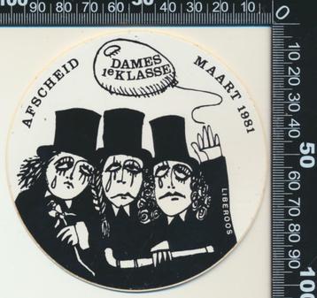 Sticker: Liberoos - Dames 1e Klasse - Afscheid Maart 1981 beschikbaar voor biedingen