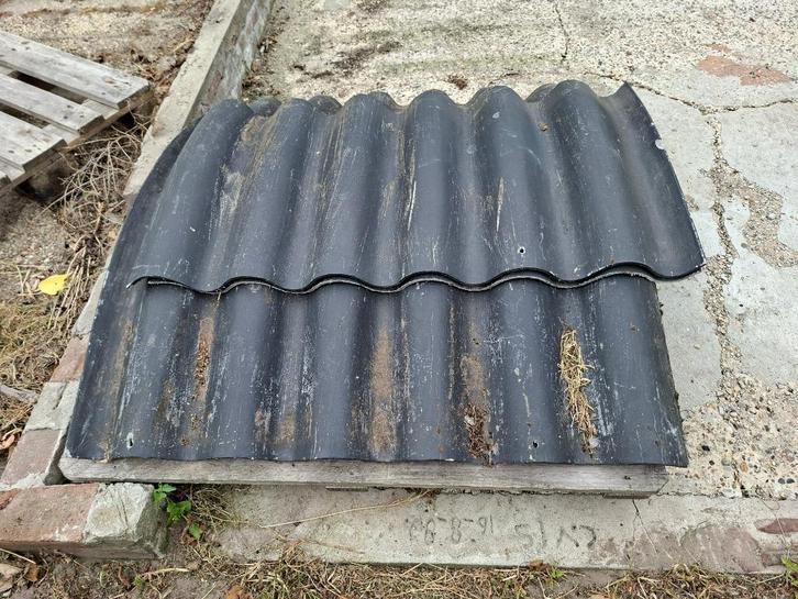 Nokstukken of gebogen Golfplaten voor Nok, Doe-het-zelf en Verbouw, Dakpannen en Dakbedekking, Gebruikt, Golfplaat, Overige materialen
