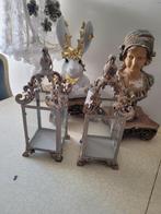 windlichten Clayre & Eef old look metaal foto1 t/m6 p/s39.95, Huis en Inrichting, Woonaccessoires | Kandelaars en Kaarsen, Heikant 21 Kaatsheuvel