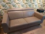 Leolux lederen 2,5-zits bank - Taupe, Huis en Inrichting, Banken | Bankstellen, Ophalen, 150 tot 200 cm, Tweepersoons, Modern