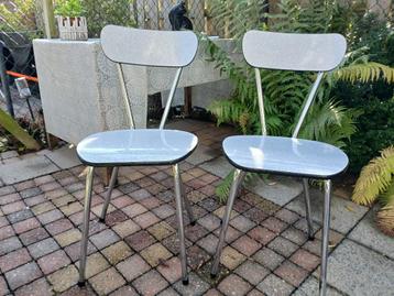 vintage formica stoelen 2 x beschikbaar voor biedingen
