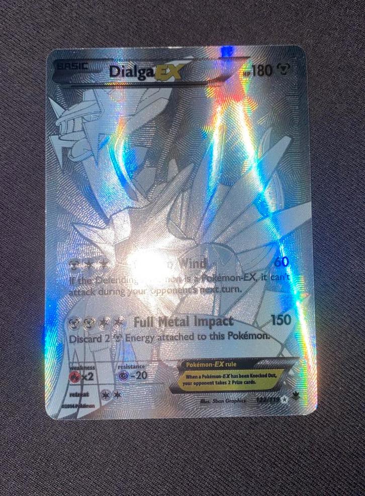 Pokemon Dialga Ex Full art 122/199 NM, Hobby en Vrije tijd, Verzamelkaartspellen | Pokémon, Zo goed als nieuw, Losse kaart, Foil