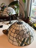 Set Tiffany lampen - plafondlamp - tafellamp, Ophalen, Zo goed als nieuw, Glas
