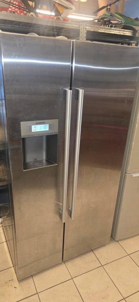 Zgan Siemens Amerikaanse koelvriescombinatie met garantie, Witgoed en Apparatuur, Koelkasten en IJskasten, Zo goed als nieuw, Met aparte vriezer