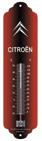 Citroen logo reclame thermometer van metaal wandbord, Verzamelen, Ophalen of Verzenden, Nieuw, Auto's