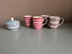 4 Grote bekers met oor en suikerpotje van Pip studio, Huis en Inrichting, Keuken | Servies, Ophalen of Verzenden, Zo goed als nieuw