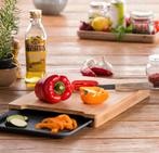 Gusta Bamboe snijplank met kunststof kruimel opvangbak, Ophalen of Verzenden