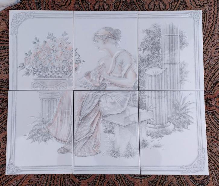 Tegeltableau Griekse style, Huis en Inrichting, Overige Huis en Inrichting, Ophalen