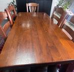 Eettafel met 6 stoelen, Ophalen, Gebruikt, 50 tot 100 cm, 150 tot 200 cm