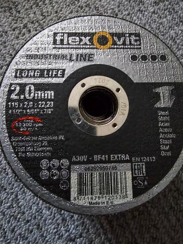 47 stuks Flexovit Long Life doorslijpschijven 115mm beschikbaar voor biedingen