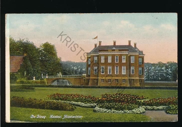 De Steeg - Kasteel Middachten [KRST009-2234, Verzamelen, Ansichtkaarten | Nederland, Gelopen, Gelderland, Voor 1920, Verzenden