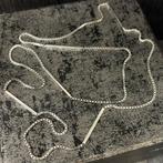 18k witgouden ketting massief schakel venetiaans, Ophalen of Verzenden, Zo goed als nieuw, Goud