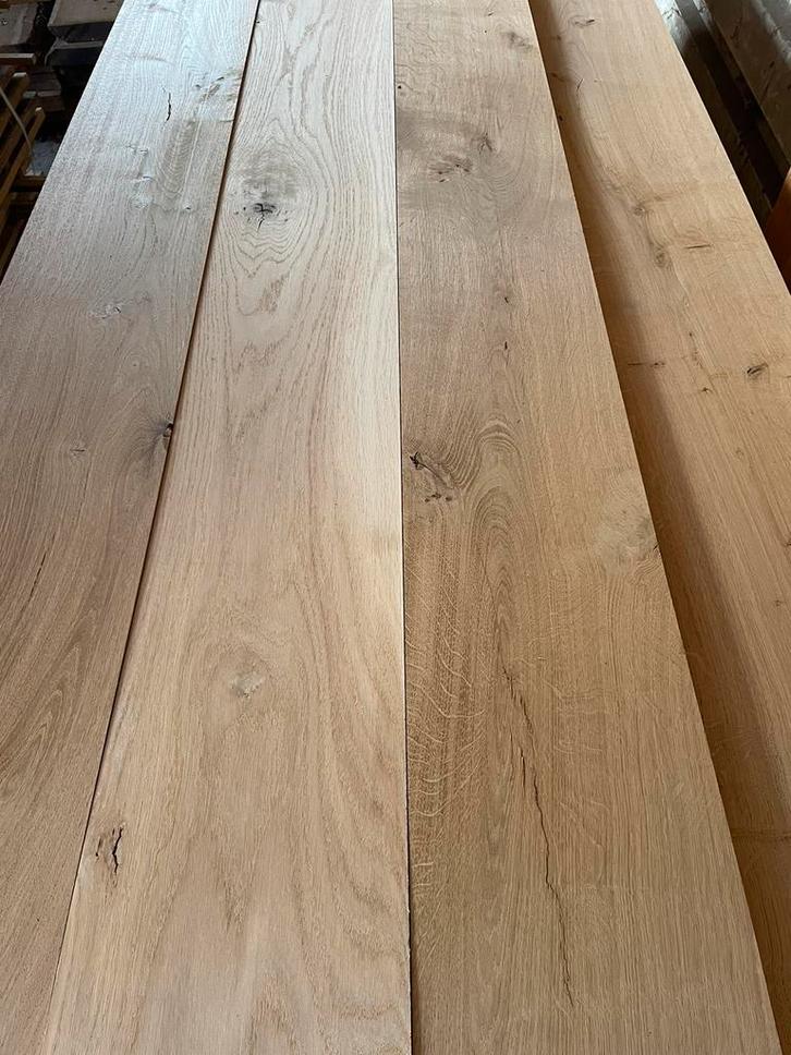 Eiken planken 4 zijdes geschaafd ovengedroogd, Tuin en Terras, Palen, Balken en Planken, Zo goed als nieuw, Planken, 250 cm of meer